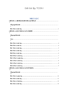 Giải bài tập Tài Chính Doanh Nghiệp 1 | Học viện Ngân Hàng