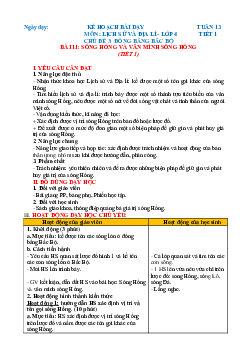 Giáo án Lịch sử và địa lí lớp 4 Tuần 13 | Chân trời sáng tạo
