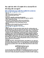 Suy nghĩ của mình về ý nghĩa lời ru của mẹ đối với đời sống mỗi con người - Ngữ văn 10