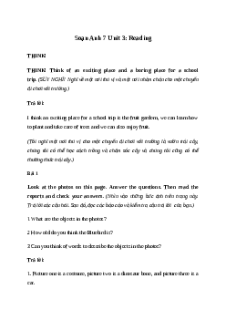 Giải Tiếng Anh 7 Unit 3: Reading | Friends Plus