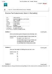 Test 04 Periodicity - Chemistry for engineers | Trường Đại học Quốc tế, Đại học Quốc gia Thành phố HCM