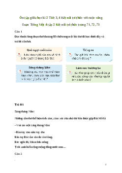 Soạn bài Ôn tập giữa học kì 2 Tiết 3, 4 | Kết nối tri thức