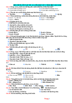 Đề cương ôn tập giữa học kỳ 1 Tin 12 năm học 2023-2024