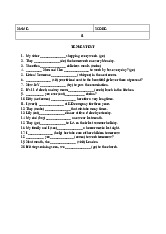TENSES TEST môn Tiếng Anh lớp 6