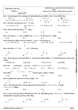 Bộ 15 đề ôn thi cuối học kì 2 Toán 12 năm học 2020 - 2021