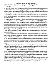 Đề cương ôn thi cuối kỳ môn Tư pháp quốc tế | Trường Quốc tế - Đại học Quốc gia Hà Nội
