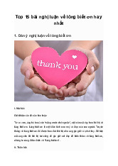 Top 15 bài nghị luận về lòng biết ơn hay nhất | Ngữ văn 9