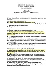 Bộ Câu Hỏi Trắc Nghiệm Chương 1 Môn Chủ nghĩa xã hội học | Trường Cao đẳng Công nghệ Thủ Đức