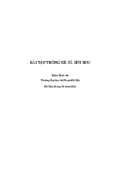 Bài tập Thống kê xã hội học new 2023 | Đại học Sư Phạm Hà Nội