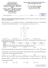 Đề KSCL học sinh giỏi Toán 12 đợt 2 năm 2025 – 2026 liên trường THPT – Nghệ An