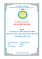 Bài tiểu luận cuối kỳ môn Hành vi tổ chức