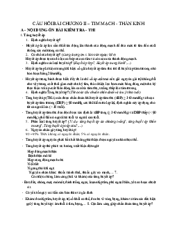 Đề cương câu hỏi ôn tập môn Sinh lý bệnh - Miễn dịch nội dung về "Tim mạch - Thần kinh"