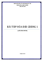 Bài tập Hóa đại cương 1 - Hóa học | Trường Đại học Khoa học tự nhiên, Đại học Quốc gia Thành phố Hồ Chí Minh
