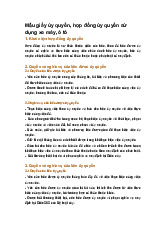 Mẫu giấy ủy quyền, hợp đồng ủy quyền sử dụng xe máy, ô tô