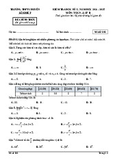Đề cuối kì 1 Toán 11 năm 2024 – 2025 trường chuyên Lê Khiết – Quảng Ngãi