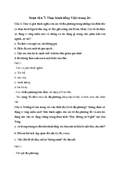 Thực hành tiếng Việt trang 26 | Soạn văn 7 Cánh diều