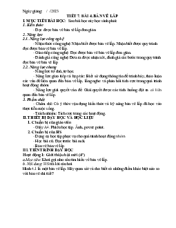 Giáo án Công nghệ 8 tiết 7 bài 4: Bản vẽ lắp | Kết nối tri thức