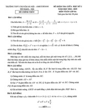 Đề giữa học kỳ 1 Toán 8 năm 2024 – 2025 trường chuyên Hà Nội – Amsterdam