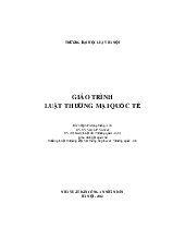 Giáo trình Luật Thương Mại quốc tế |  Đại học Luật Hà Nội