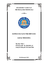 Bài Thảo Luận Tình Huống - Quản Trị Chiến Lược | Trường Đại học Thương Mại