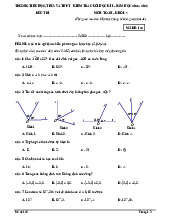 Đề kiểm tra cuối HK1 - môn toán 7