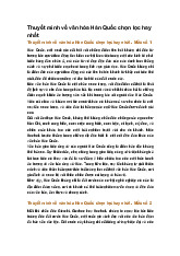 Thuyết minh về văn hóa Hàn Quốc chọn lọc hay nhất