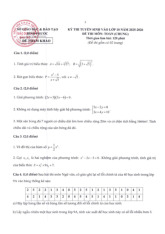 Đề tham khảo tuyển sinh lớp 10 môn Toán (chung) năm 2025 – 2026 sở GD&ĐT Bình Phước