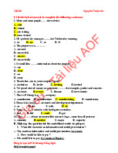 Đề ôn tập môn tiếng anh cơ bản 2 | Học viện tài chính