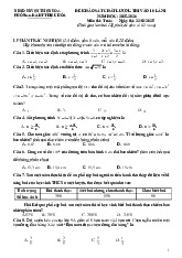 Đề KSCL Toán vào 10 lần 1 năm 2025 – 2026 phòng GD&ĐT Thiệu Hóa – Thanh Hóa có đáp án