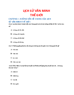 Những vấn đề chung của nên văn minh thế giới | Đại học Sư Phạm Hà Nội