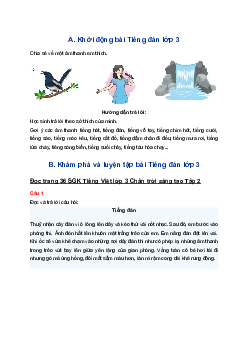 Bài 4: Tiếng đàn trang 36 SGK Tiếng Việt lớp 3 Tập 2 Chân trời sáng tạo