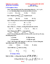 Đề Kiểm Tra Giữa Kì 2 Toán 9 THCS Nam Dương 2025-2026 Có Đáp Án
