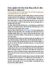 Khảo nghiệm tính khác biệt, đồng nhất, ổn định tiến hành ở nhiều nơi?