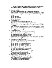 Đề ôn tập tâm lý học đại cương - Quá trình nhận thức | Đại Học Y Dược Huế