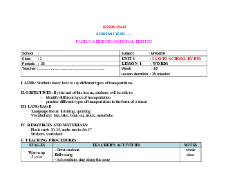 Unit 4: Giáo án Tiếng Anh 2 sách Chân trời sáng tạo (Cả năm)