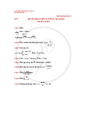 Đề thi thử giữa kỳ môn Giải tích 1 năm 2020 | Đại học Bách Khoa Hà Nội