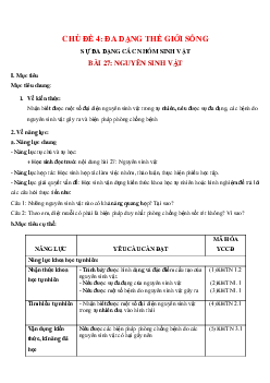 Giáo án Khoa học tự nhiên 6 sách Cánh diều Phần sinh học Chủ đề 4 Bộ 2