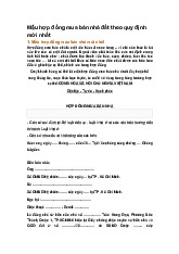 Mẫu hợp đồng mua bán nhà đất theo quy định mới nhất