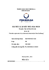 Tìm hiểu và phân tích về đặc điểm tâm lý khách du lịch Châu Đại Dương | Bài tiểu luận kết thúc học phần Tâm lý khách du lịch