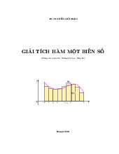 Giáo trình Giải tích hàm một biến số | Trường Đại học Bách khoa - Đại học Quốc gia Thành phố Hồ Chí Minh