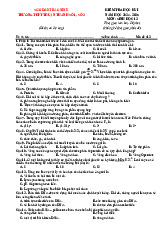 Đề thi thử tốt nghiệp 2025 môn Sinh THPT Thuận Thành lần 1 có đáp án