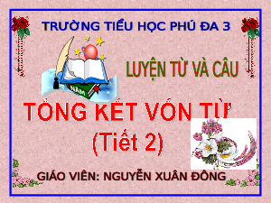 Giáo án điện tử Tiếng Việt 5 Luyện từ và câu Cánh diều: Tổng kết vốn từ