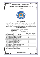Bài thảo luận Áp dụng mô hình tam nghiên cứu đề xuất giải pháp thu hút sinh viên sử dụng website tìm việc làm của trường môn Quản trị hệ thống thông tin doanh nghiệp | Trường Đại học Thương Mại
