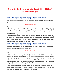 Soạn bài Bài thơ Đường núi của Nguyễn Đình Thi | Ngữ văn 7 Tập 1 Kết nối tri thức