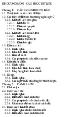 Đề cương môn Cấu trúc dữ liệu| Môn Cấu trúc dữ liệu và thuật toán| Trường Đại học Bách Khoa Hà Nội