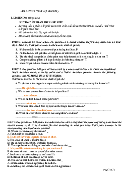 Đề ôn luyện thi học sinh giỏi THPT