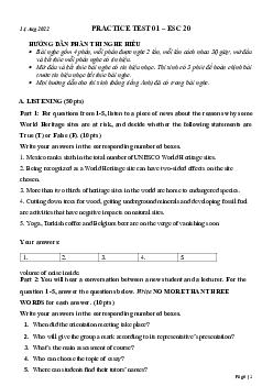 14 Aug 2022 Practice TEST 01 – ESC 20