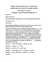 Đề kiểm tra giữa kì 1 lớp 10 môn Anh năm học 2025 - 2026 trường THPT Trần Hưng Đạo