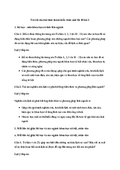 Lịch sử 10 Bài 3: Sử học với các lĩnh vực khoa học - Kết Nối Tri Thức