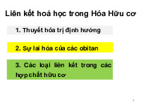 Liên kết hoá học trong Hóa Hữu cơ | Bài giảng môn Hóa hữu cơ | Đại học Bách khoa hà nội
